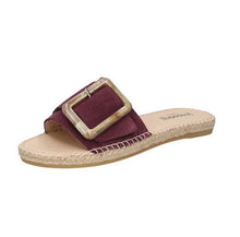 Lade das Bild in den Galerie-Viewer, Espadrij Pantolette 'BELFORT' aubergine
