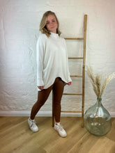 Lade das Bild in den Galerie-Viewer, gefütterte Kunstleder Leggings Roxie "Cognac"