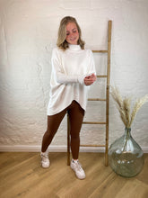 Lade das Bild in den Galerie-Viewer, gefütterte Kunstleder Leggings Roxie "Cognac"